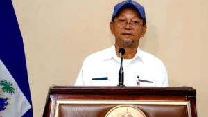 Le Conseiller présidentiel Leslie Voltaire (Photo publiée par @PrimatureHT)