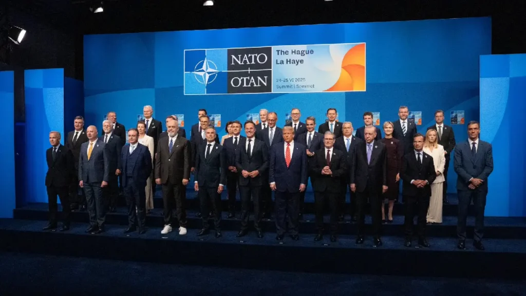 Les chefs d'État au sommet de l'OTAN à La Haye.(Photo publiée par @NATO)