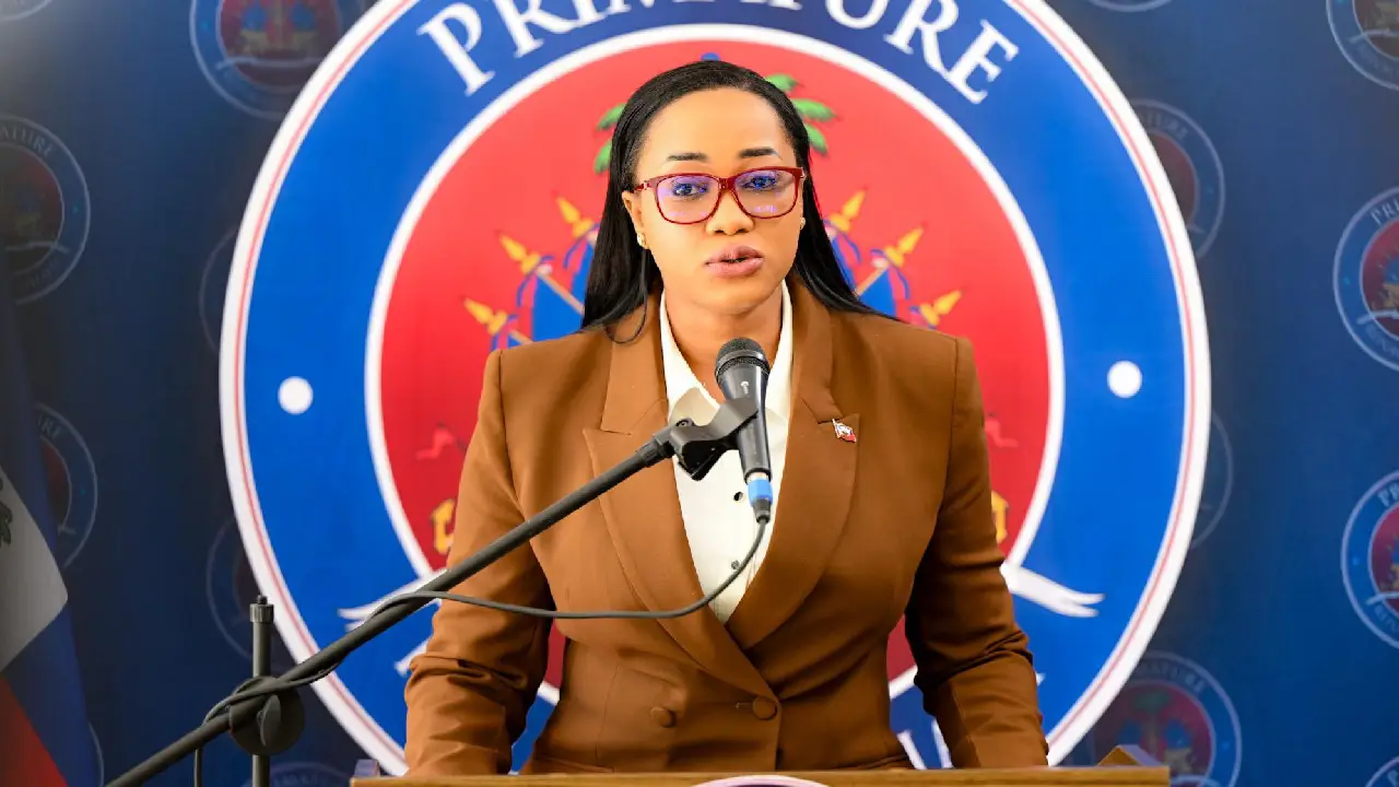 Kathia VERDIER, ministre des haïtiens vivant à l’étranger (MHAVE). (Photo publiée par @PrimatureHT)