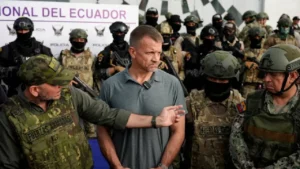 Erik Prince, fondateur de Blackwater, assiste à une présentation policière et militaire, à Guayaquil, en Équateur, le 5 avril 2025. REUTERS/Santiago Arcos/Photo d'archives Achat de droits de licence.