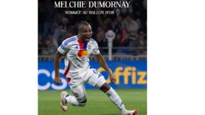 Melchie Daëlle Dumornay nommée au Ballon d’Or. (Photo publiée par @ol__lyonnes)