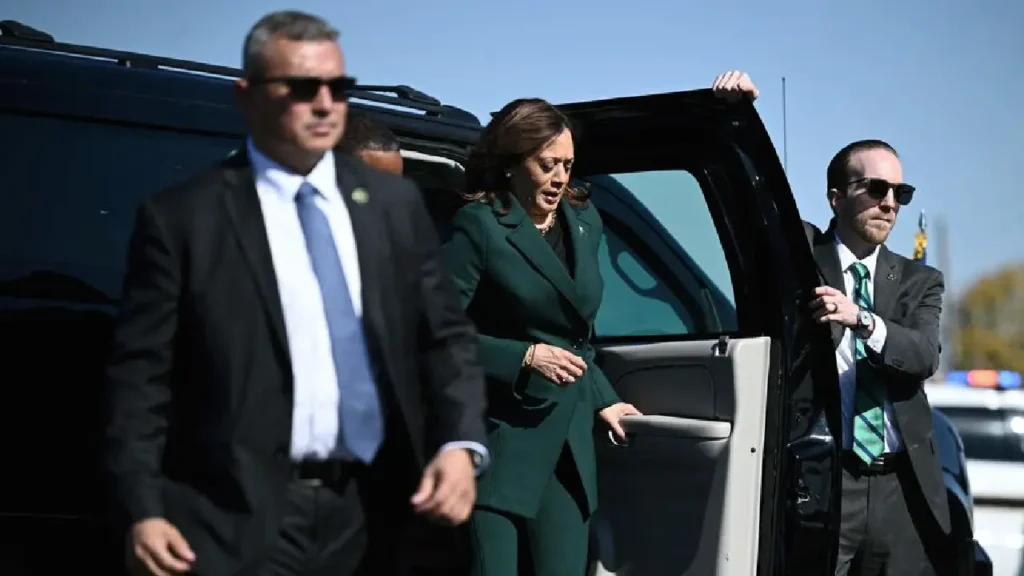La protection policière dont bénéficiait Kamala Harris s'achève le 1er septembre. AFP/Brendan SMIALOWSKI.