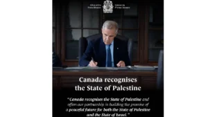 Le Premier ministre canadien Mark Carney officialise la reconnaissance de l’État de Palestine. ( Photo publiée par @MarkJCarney)