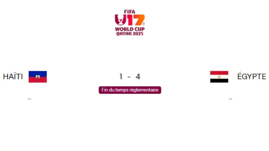 Haïti U17 s’incline face à l’Égypte, mais la bataille continue au Qatar !
