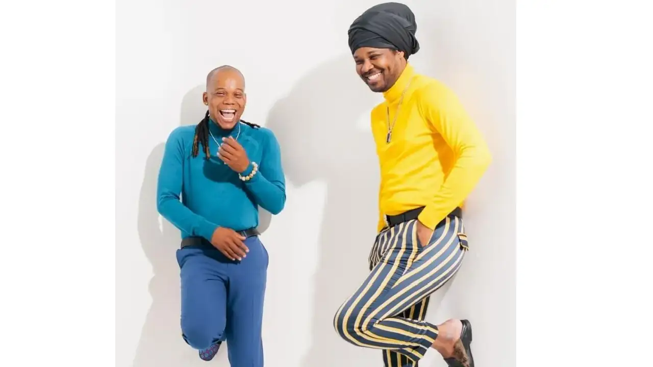 Pochette du single « Lalin ak Soley » de Zafem. On y voit Dener Ceide (à gauche) et Réginald Cangé (à droite). L'utilisation continue du nom Zafem par le groupe reste au cœur d'un litige de marque suite à une récente décision de justice.