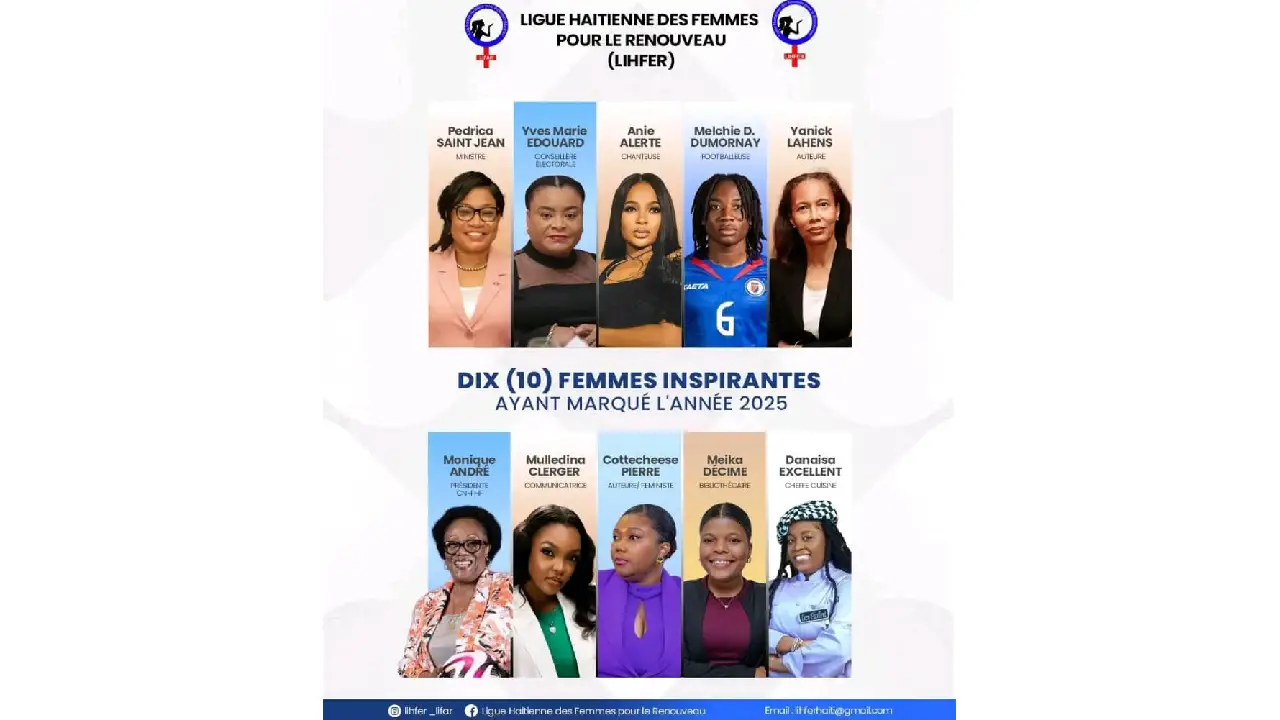 Image des dix femmes honorées pour leurs contributions en 2025 (photo publiée par LiHFeR sur son compte Facebook).