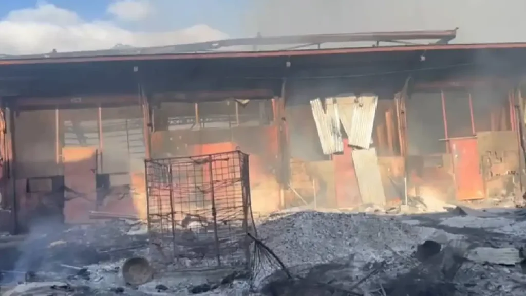 Le marché Cluny en feu