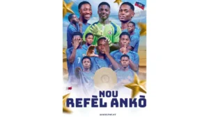 Les petits Grenadiers U17 qualifiés pour le Mondial 2026. (Photo publiée par @fhfhaiti)