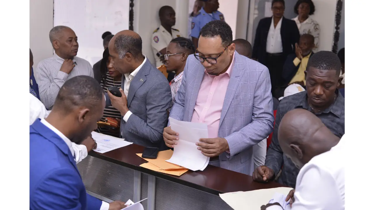 Enregistrement des partis politiques au Conseil électoral provisoire (CEP). Photo Le Nouvelliste.