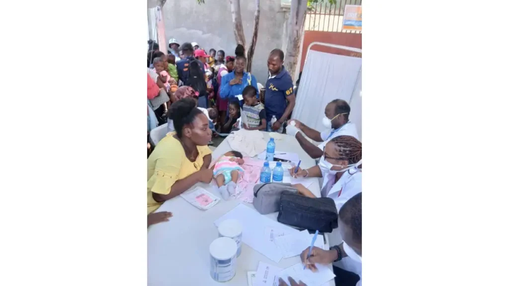 Clinique mobile organisée par le MSPP et la mairie de Port-au-Prince. Photo : Primature