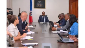 Le Gouvernement renforce le dialogue avec le secteur privé autour du nouveau Code Fiscal Haïtien. Photo publiée sur le compte X de la Primature.