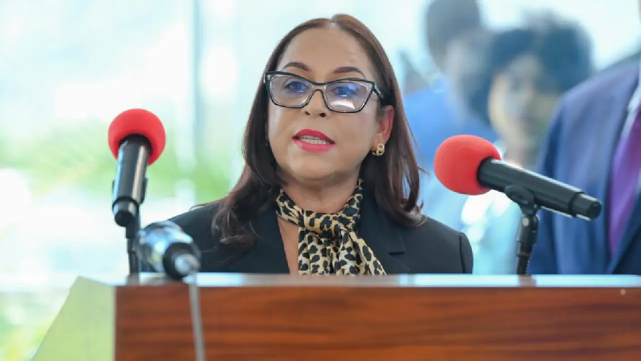 Raina Forbin, nouvelle ministre à la tête du ministère des Affaires étrangères et des Cultes (MAEC), lors de son installation ce mercredi 4 mars 2026. Photo publiée par @PrimatureHT.