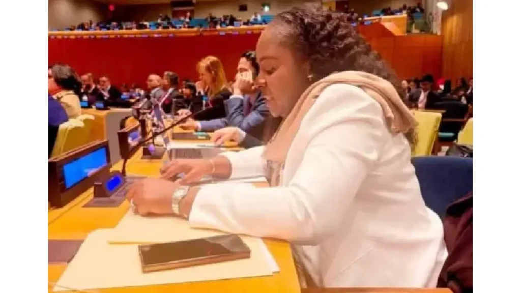 Sandra Paulemon, ministre de la Planification et de la Coopération externe. Photo publiée par @PrimatureHT.