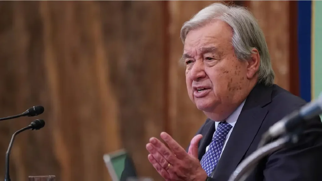 Le secrétaire général des Nations unies, Antonio Guterres, lors d'une conférence de presse au Club national de la presse du Japon, le 20 mai 2026. (Photo d'archives) Photo : Getty Images / KAZUHIRO NOGI