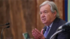 Le secrétaire général des Nations unies, Antonio Guterres, lors d'une conférence de presse au Club national de la presse du Japon, le 20 mai 2026. (Photo d'archives) Photo : Getty Images / KAZUHIRO NOGI