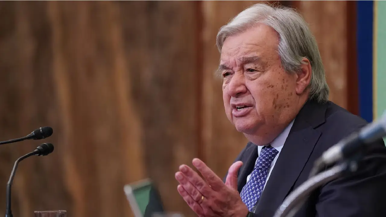 Le secrétaire général des Nations unies, Antonio Guterres, lors d'une conférence de presse au Club national de la presse du Japon, le 20 mai 2026. (Photo d'archives) Photo : Getty Images / KAZUHIRO NOGI