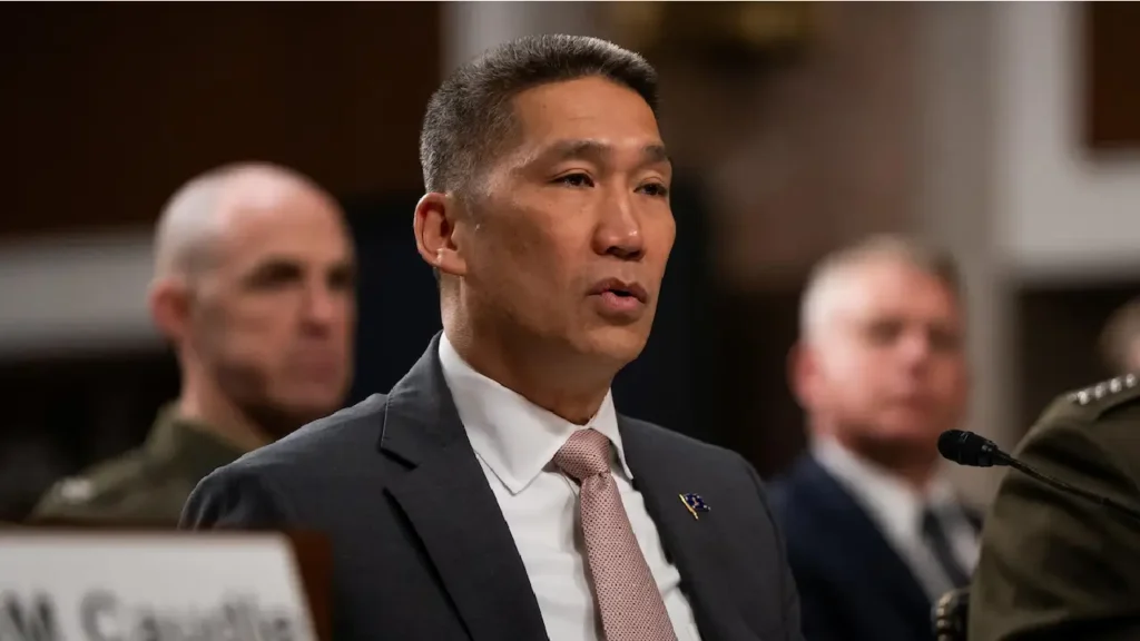 « Pour l'instant, nous faisons une pause afin de nous assurer que nous avons les munitions dont nous avons besoin pour l'opération Epic Fury », a affirmé Hung Cao, secrétaire par intérim à la Marine des États-Unis. (Photo d'archives) Photo : Reuters / Elizabeth Frantz