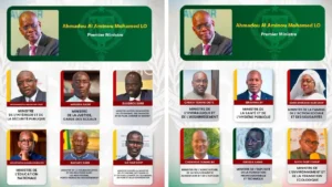 Quelques membres du nouveau gouvernement sénégalais. Photo publiée sur la page X de RTS SENEGAL.