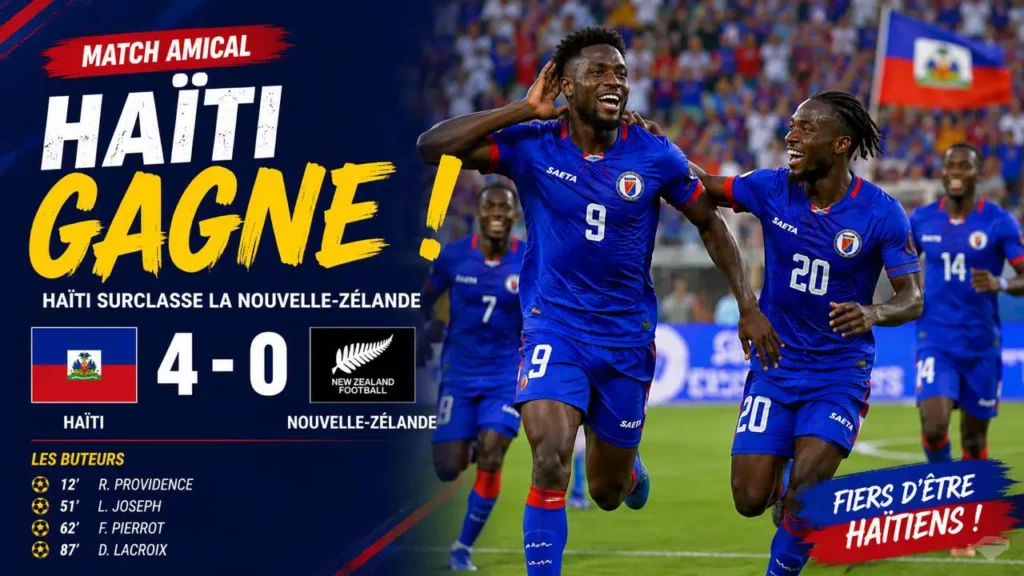 Une Haïti en feu avant la Coupe du monde. Image générée par l'IA.