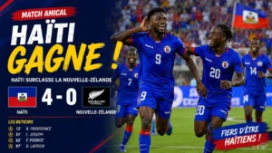 Une Haïti en feu avant la Coupe du monde. Image générée par l'IA.