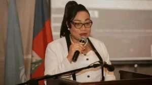 Pédrica Saint Jean, ministre de la Condition féminine et des Droits de la Femme. Photo publiée par @MCFDF.