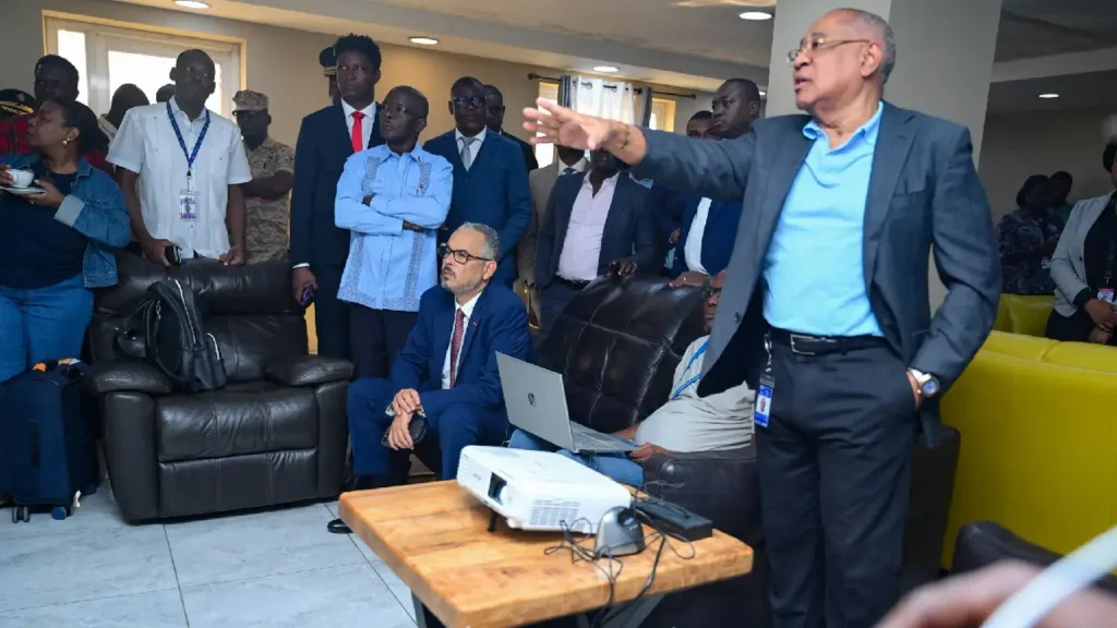 Présentation du plan d’aménagement de l’Aéroport International du Cap-Haïtien. Photo publiée par @PrimatureHT.